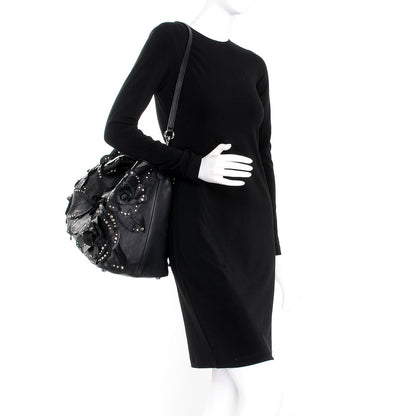 Valentino Garavani Nappa Studded Rosette Tote Black 2 of 16