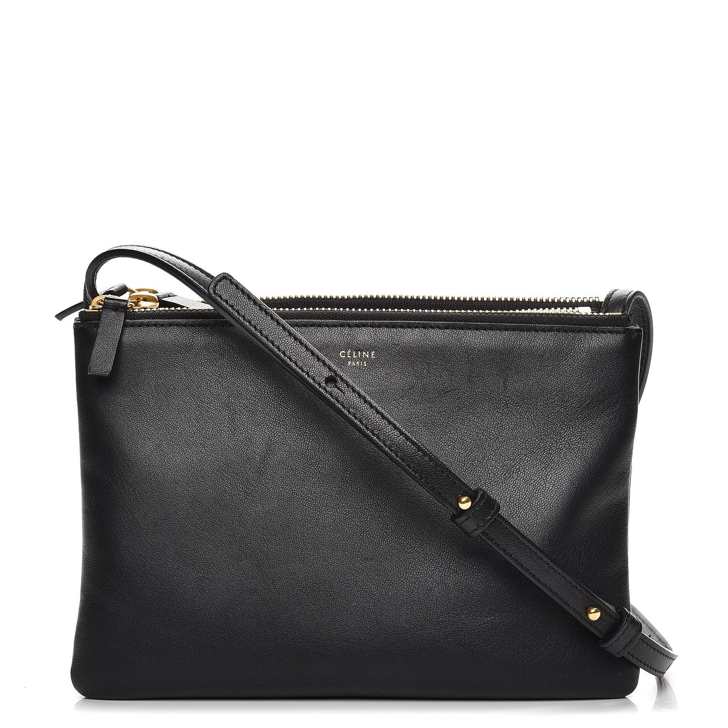 Lambskin Small Trio Crossbody Bag Black