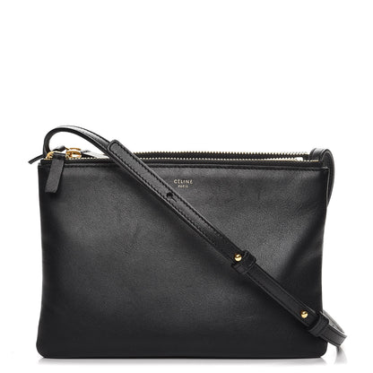 Celine Lambskin Small Trio Crossbody Bag Black 1 of 7