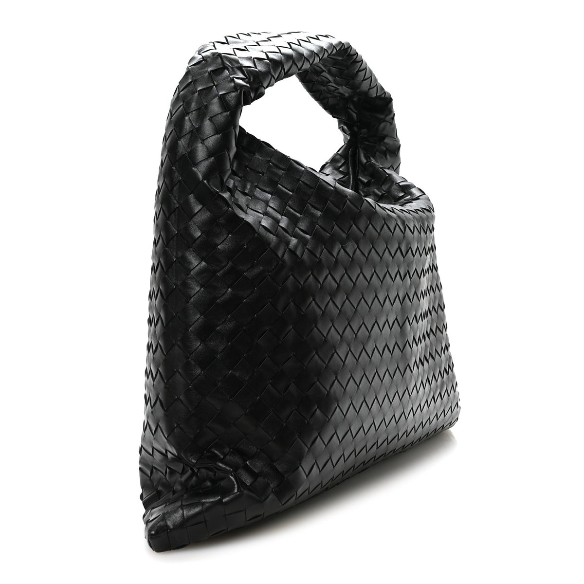 Calfskin Intrecciato Large Hop Black