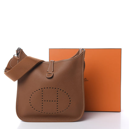 Hermes Taurillon Clemence Evelyne III PM Gold 11 of 11