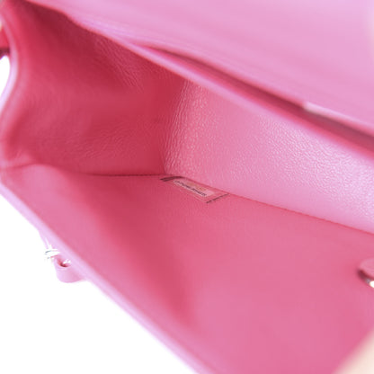 Chanel Lambskin Quilted Mini Rectangular Flap Pink 9 of 11