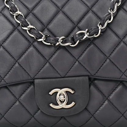 Chanel Lambskin Quilted Jumbo Single Flap Anthracite 8 of 12