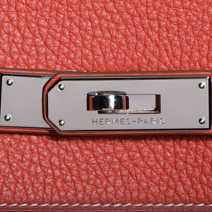 Hermes Togo Eclat Birkin 40 Sanguine and Blanc 10 of 23