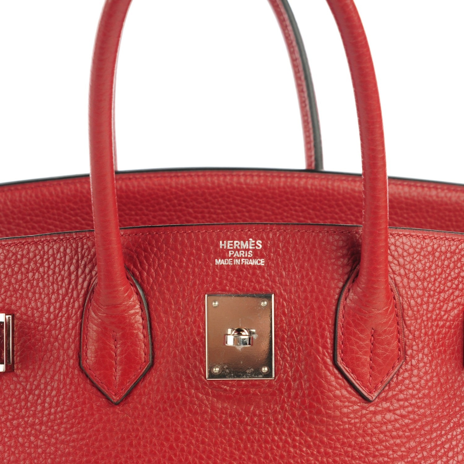 Hermes Taurillon Clemence Birkin 35 Rouge H 9 of 19