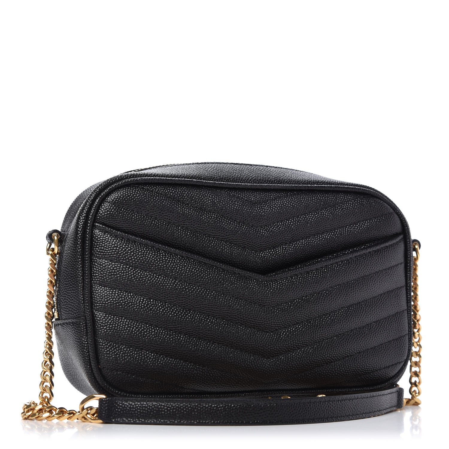 Saint Laurent Grain De Poudre Matelasse Monogram Mini Lou Camera Bag Black 3 of 10