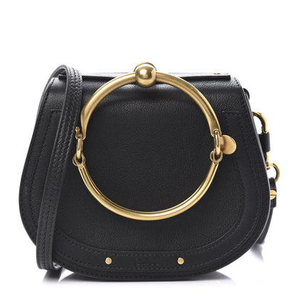 Chloe Calfskin Suede Small Nile Bracelet Bag Black 1 of 9