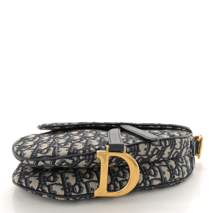 Christian Dior Oblique Saddle Bag Blue 4 of 10