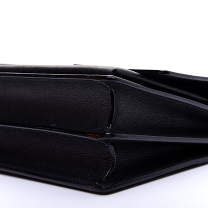 Saint Laurent Grained Calfskin Medium Monogram Sunset Satchel Black 7 of 15