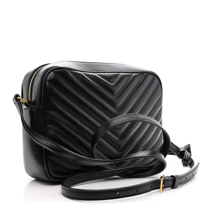 Saint Laurent Calfskin Matelasse Monogram Lou Camera Bag Black 2 of 10