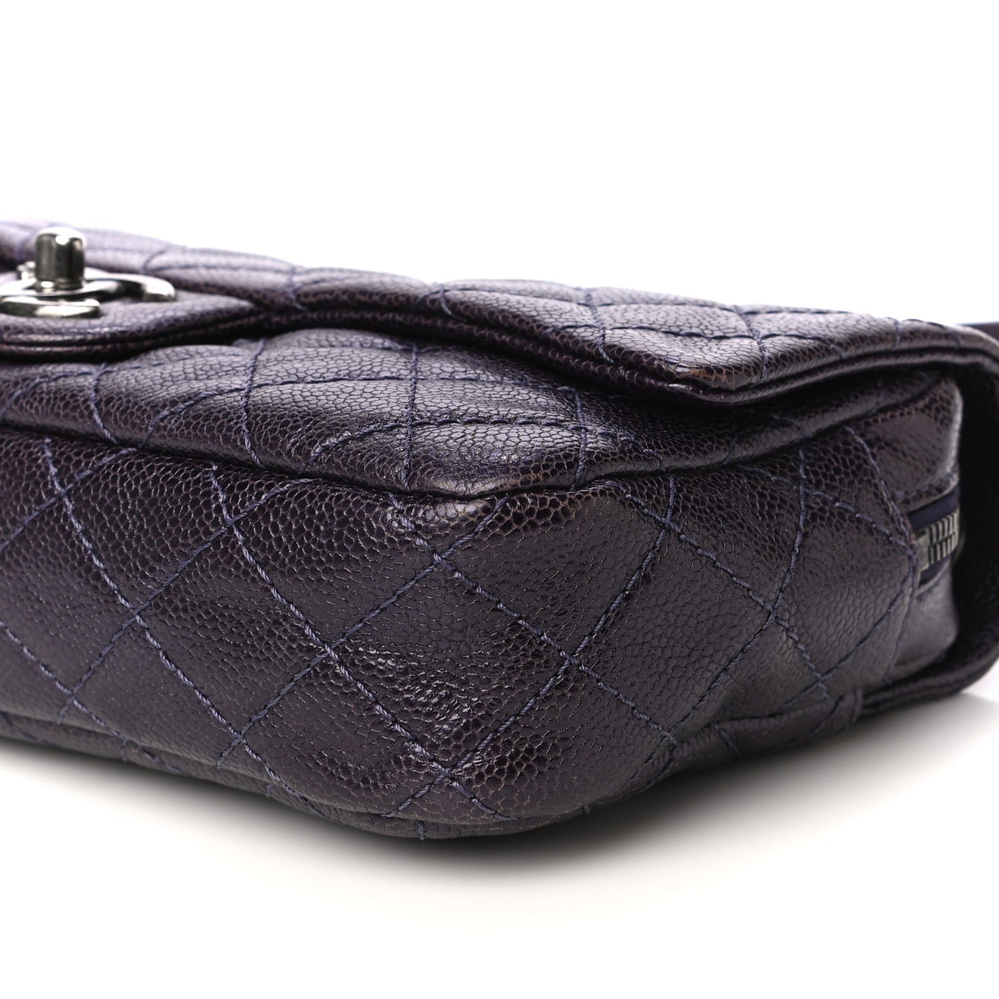Caviar Quilted Jumbo Easy Flap Purple