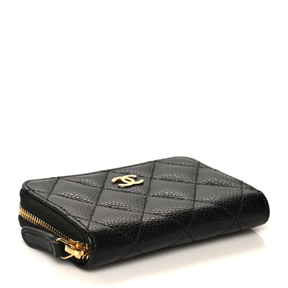 Chanel Caviar Quilted Zip Coin Purse Black 4 of 8
