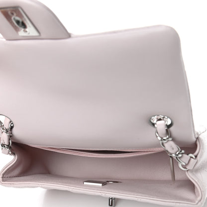 Chanel Lambskin Quilted Mini Rectangular Flap Light Purple 8 of 8