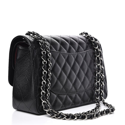 Chanel Caviar Quilted Jumbo Double Flap Black 3 of 10