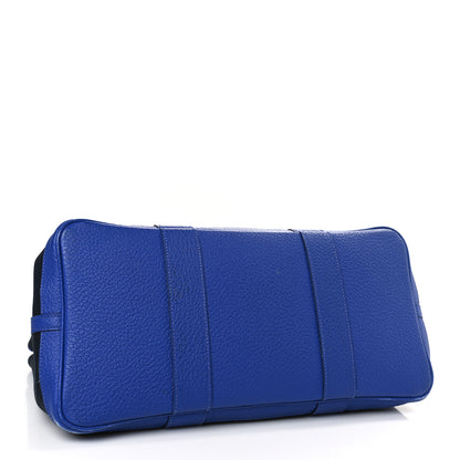 Hermes Toile Militaire Vache Country Garden Party 36 MM Black Bleu Electrique 4 of 12