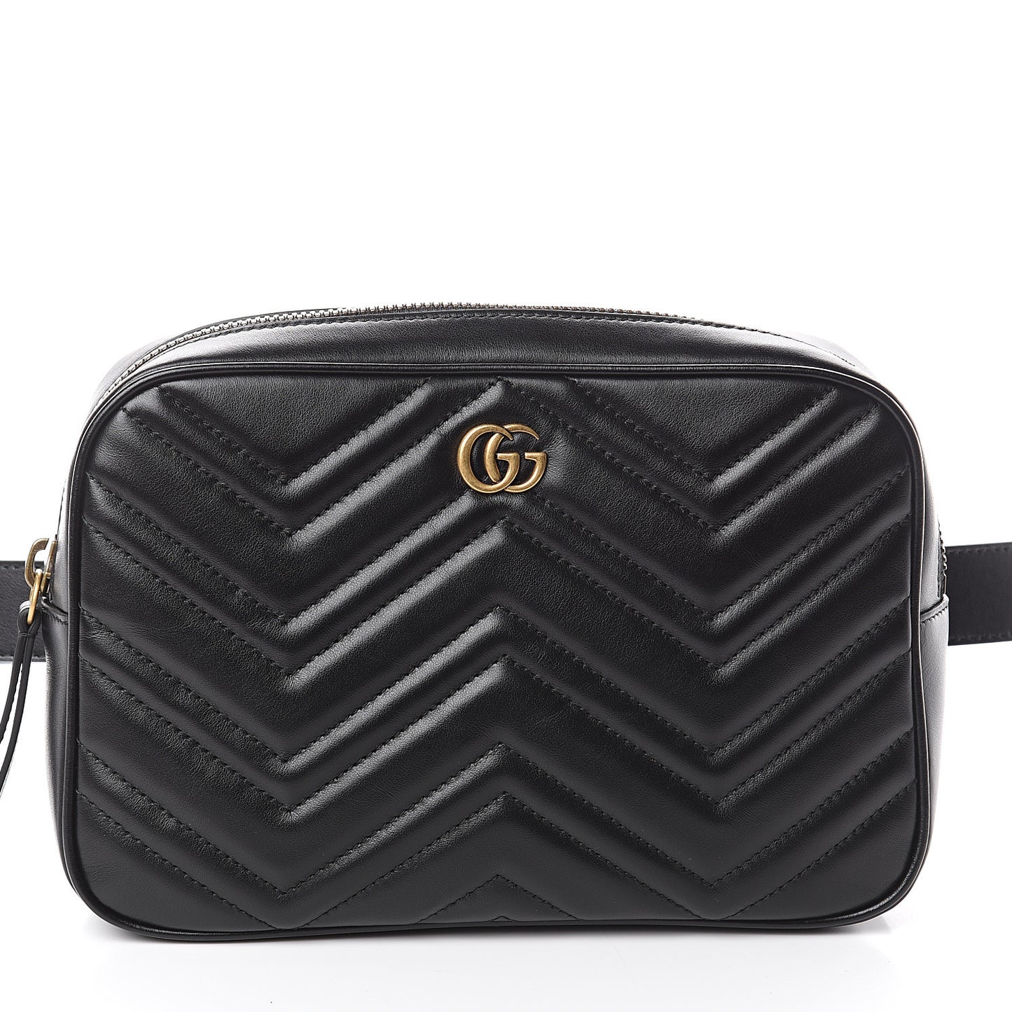 Calfskin Matelasse Mens GG Marmont Belt Bag 100 40 Black
