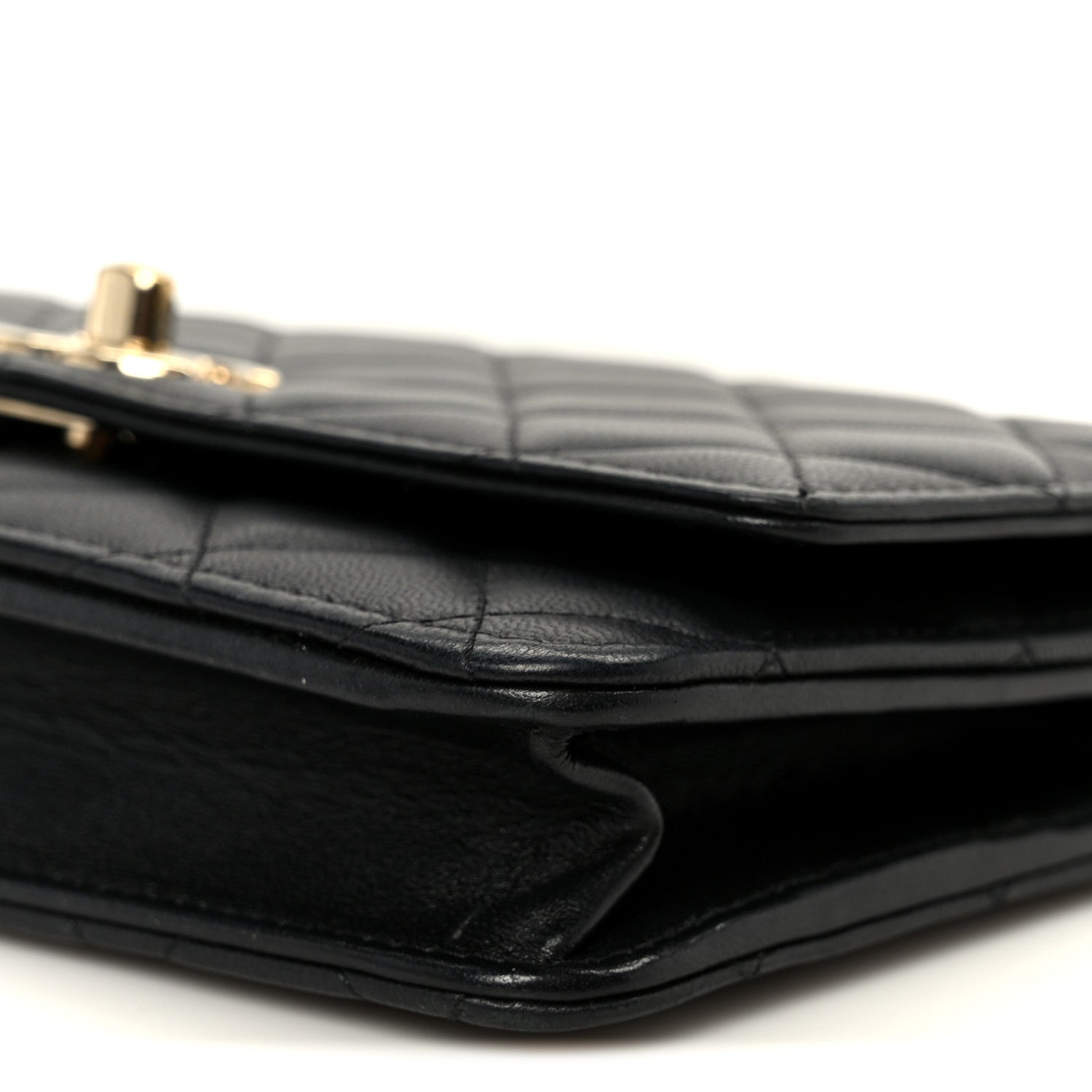 Chanel Lambskin Quilted Trendy CC Wallet On Chain WOC Black 12 of 13