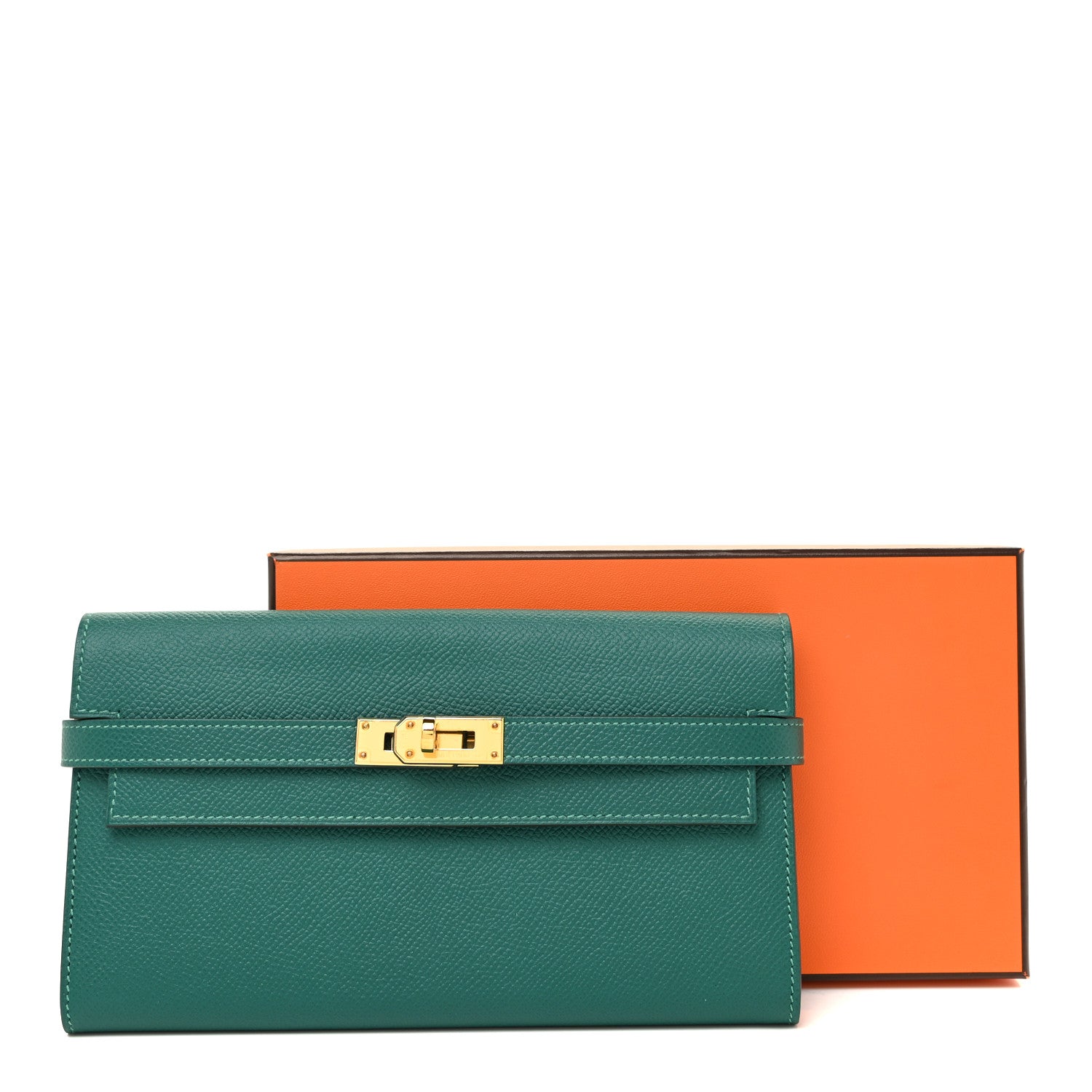 Hermes Epsom Kelly Longue Wallet Malachite 12 of 12