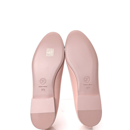 Chanel Lambskin Cap Toe CC Ballerina Flats 37.5 Light Pink Dark Pink 5 of 8
