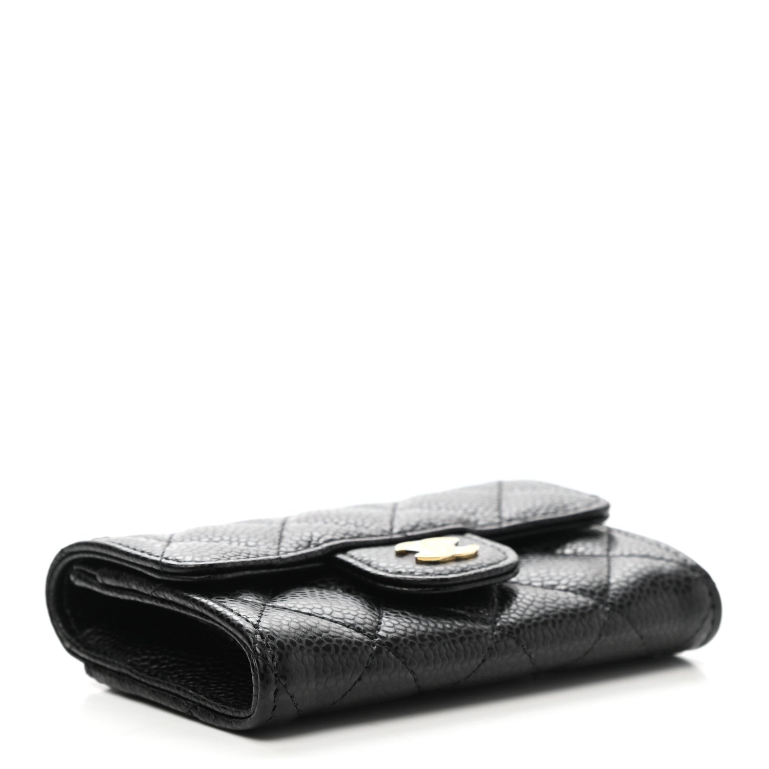 Chanel Caviar Quilted Flap Card Holder Wallet Black 4 of 8