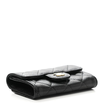 Chanel Caviar Quilted Flap Card Holder Wallet Black 4 of 8
