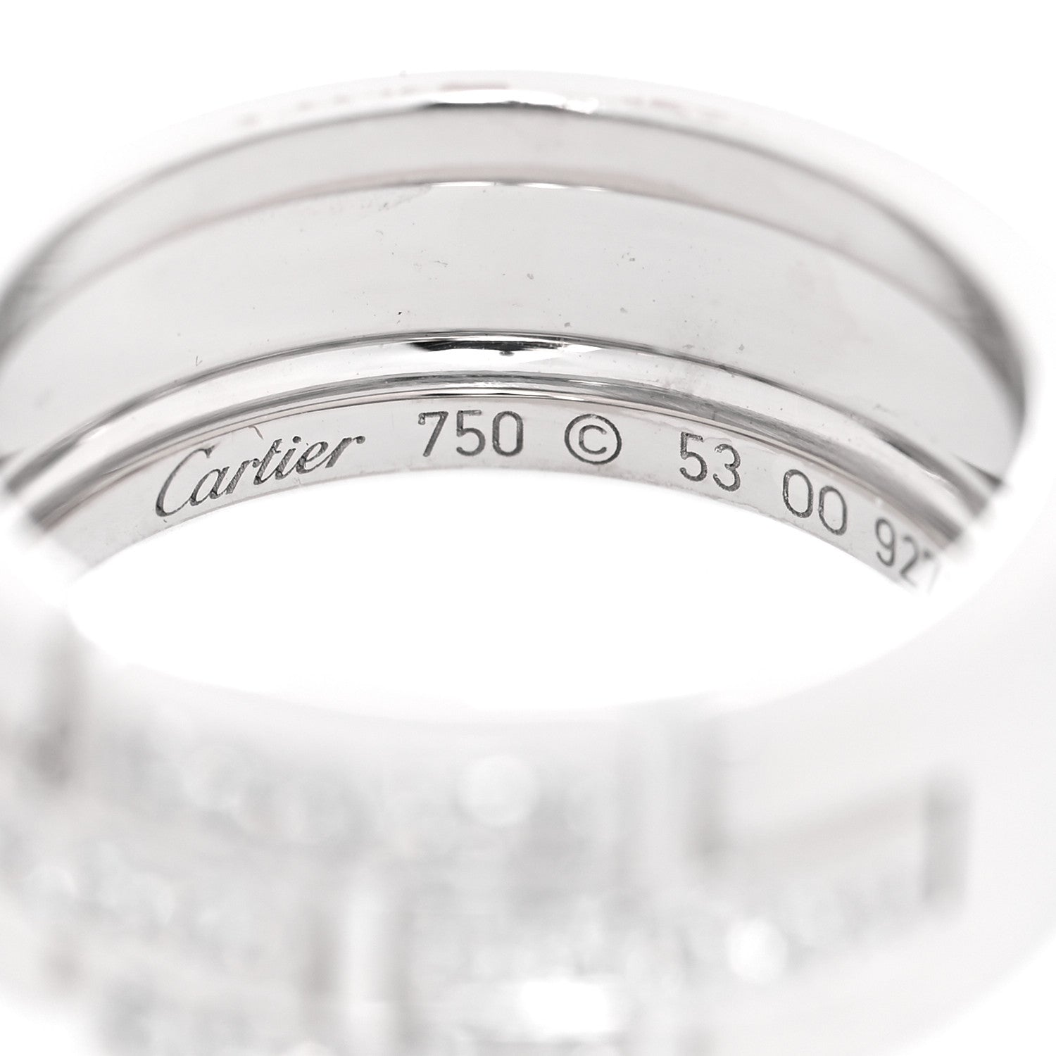 Cartier 18K White Gold Diamond Maillon Panthere Ring 53 6.5 4 of 6