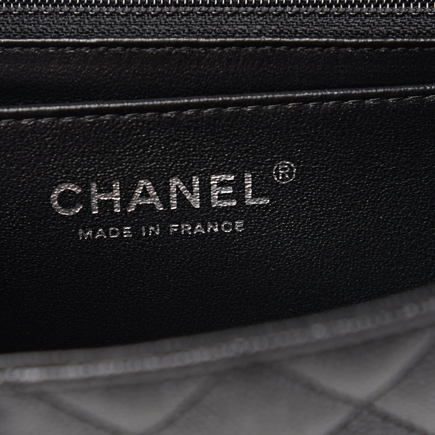 Iridescent Caviar Quilted Mini Rectangular Flap Black