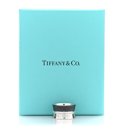 Tiffany Sterling Silver Titanium Wide 1837 Band Ring 48 4.5 5 of 5