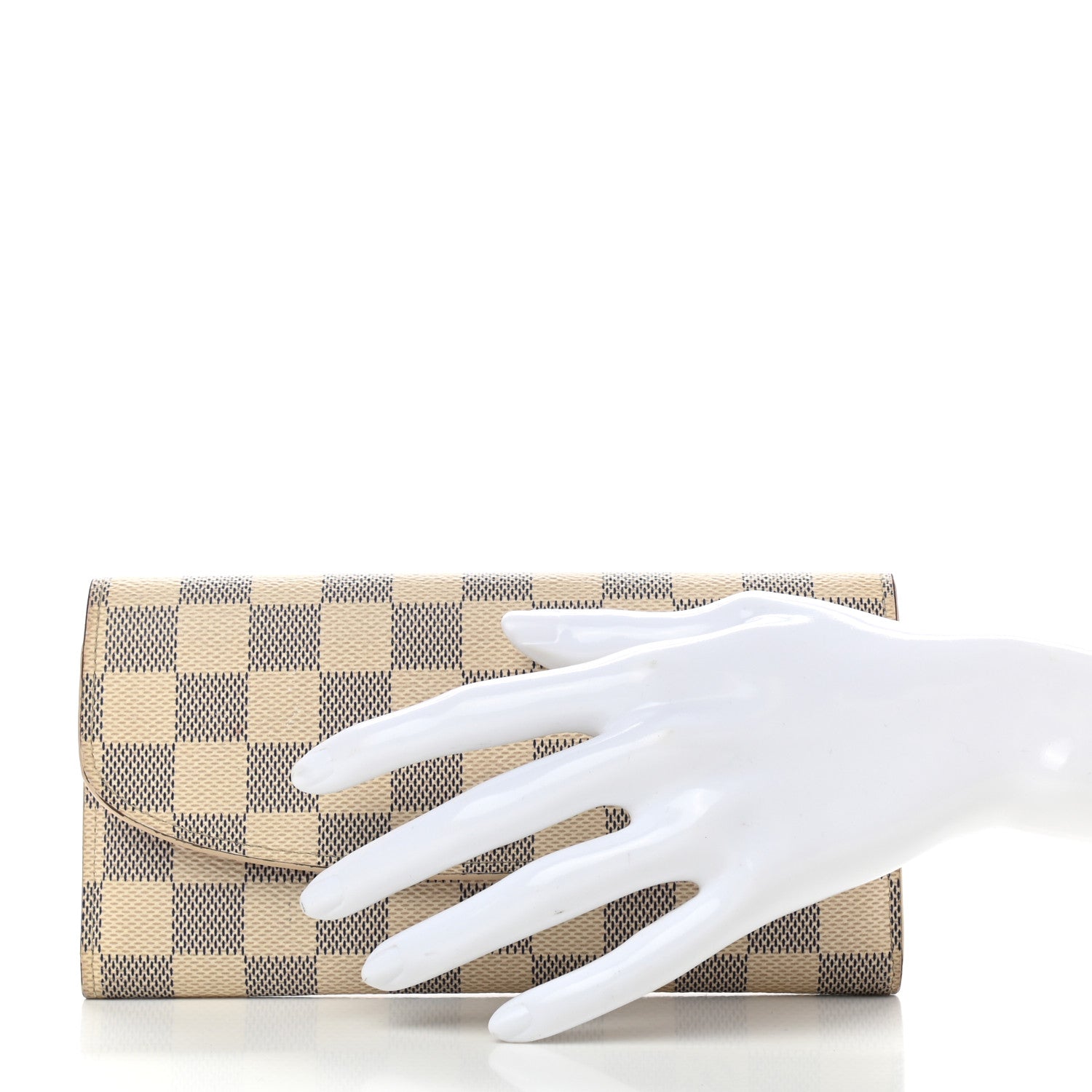 Louis Vuitton Damier Azur Emilie Wallet Rose Ballerine 2 of 10
