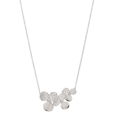 Tiffany Platinum Diamond Mini Paper Flowers Cluster Pendant Necklace 1 of 6