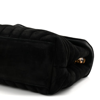 Saint Laurent Suede Y Quilted Monogram Medium Loulou Chain Satchel Black 19 of 19