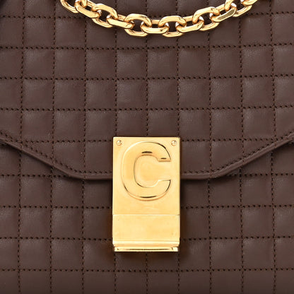 Celine Calfskin Quilted Medium C Bag Camel 8 of 10