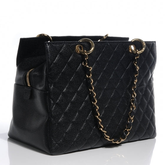 Chanel Caviar Timeless Classic Shopping Tote Black 3 of 7