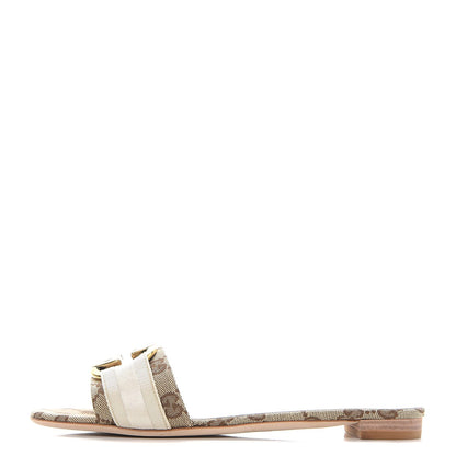 Gucci Monogram Web GG Slide Sandals 37 Off White 1 of 12