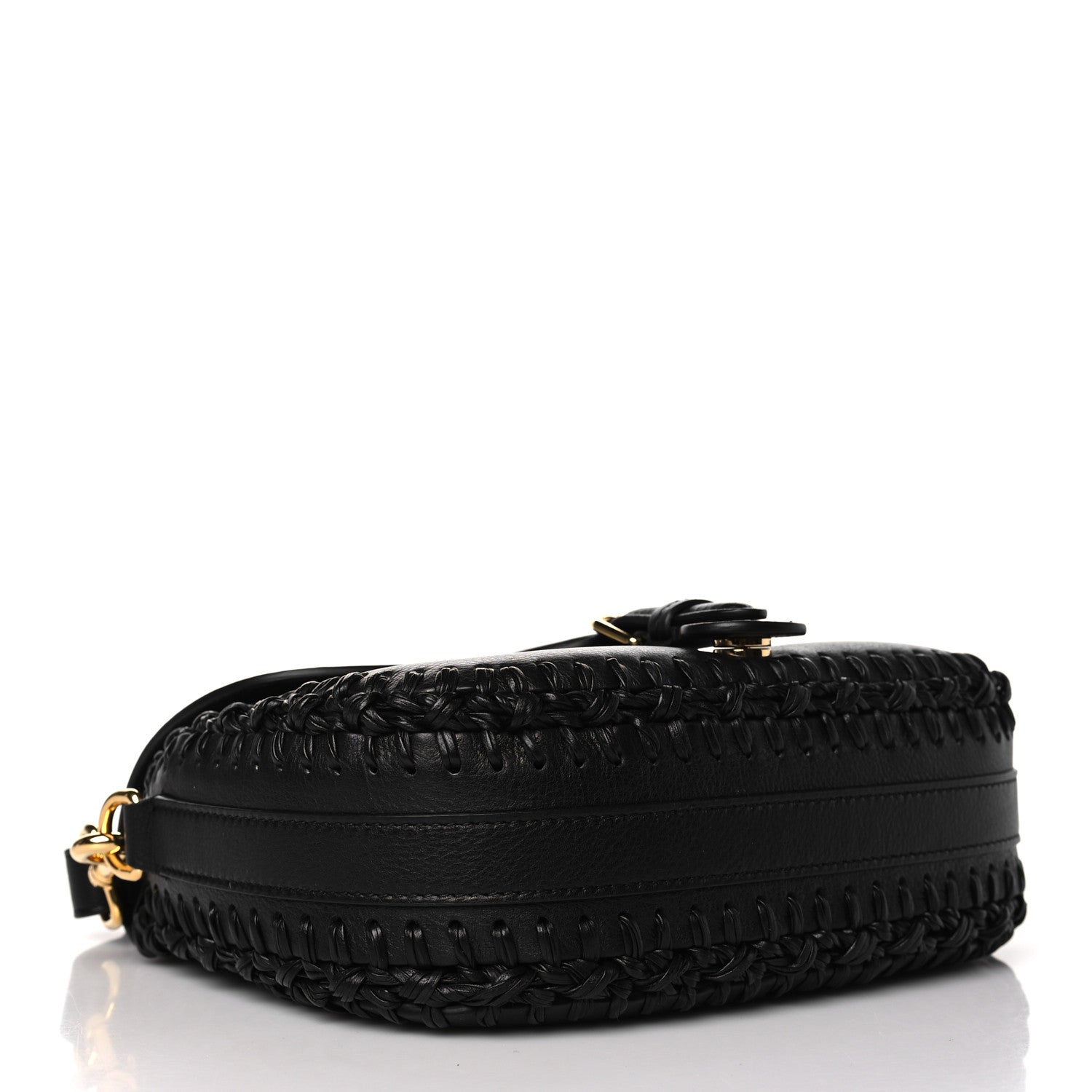 Christian Dior Grained Calfskin Medium Whipstitched Bobby Bag Black 4 of 9
