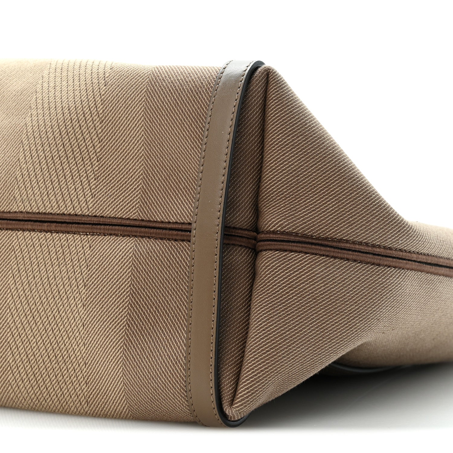 Chloe Canvas Calfskin Medium Logo Carry Tote Deep Taupe 10 of 10