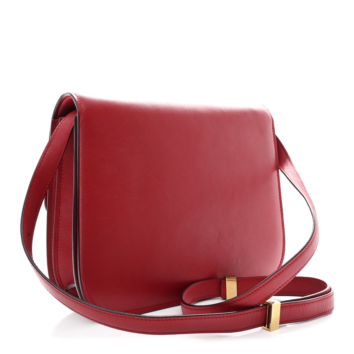 Box Calfskin Medium Classic Box Flap Bag Red