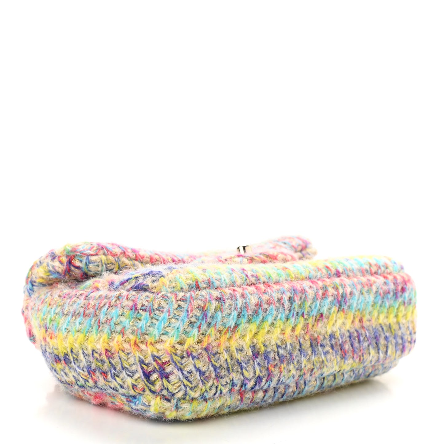 Knit Mini Rectangular Flap Orange Multicolor