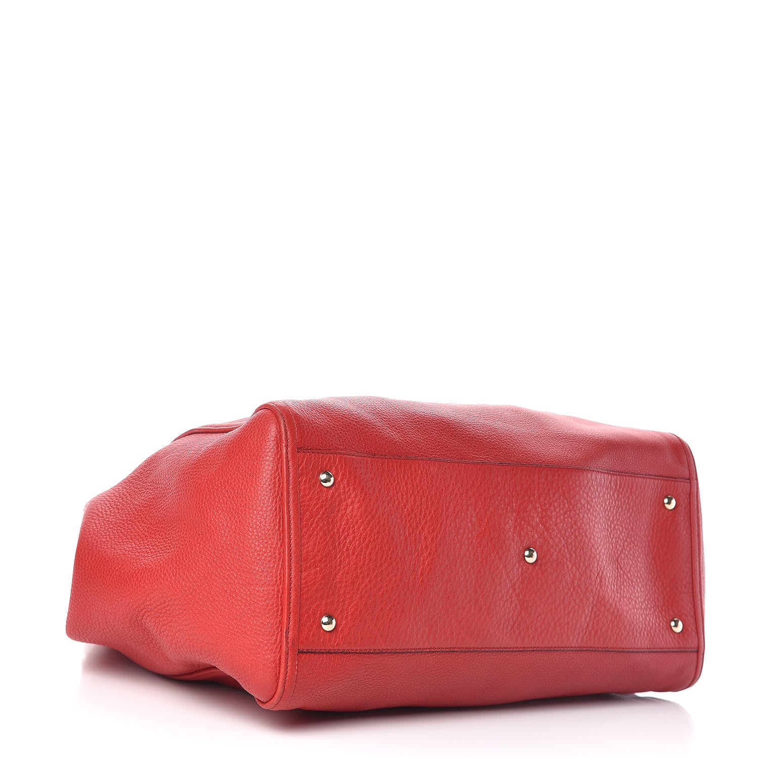 Gucci Pebbled Calfskin Large Soho Shoulder Bag Red 4 of 13