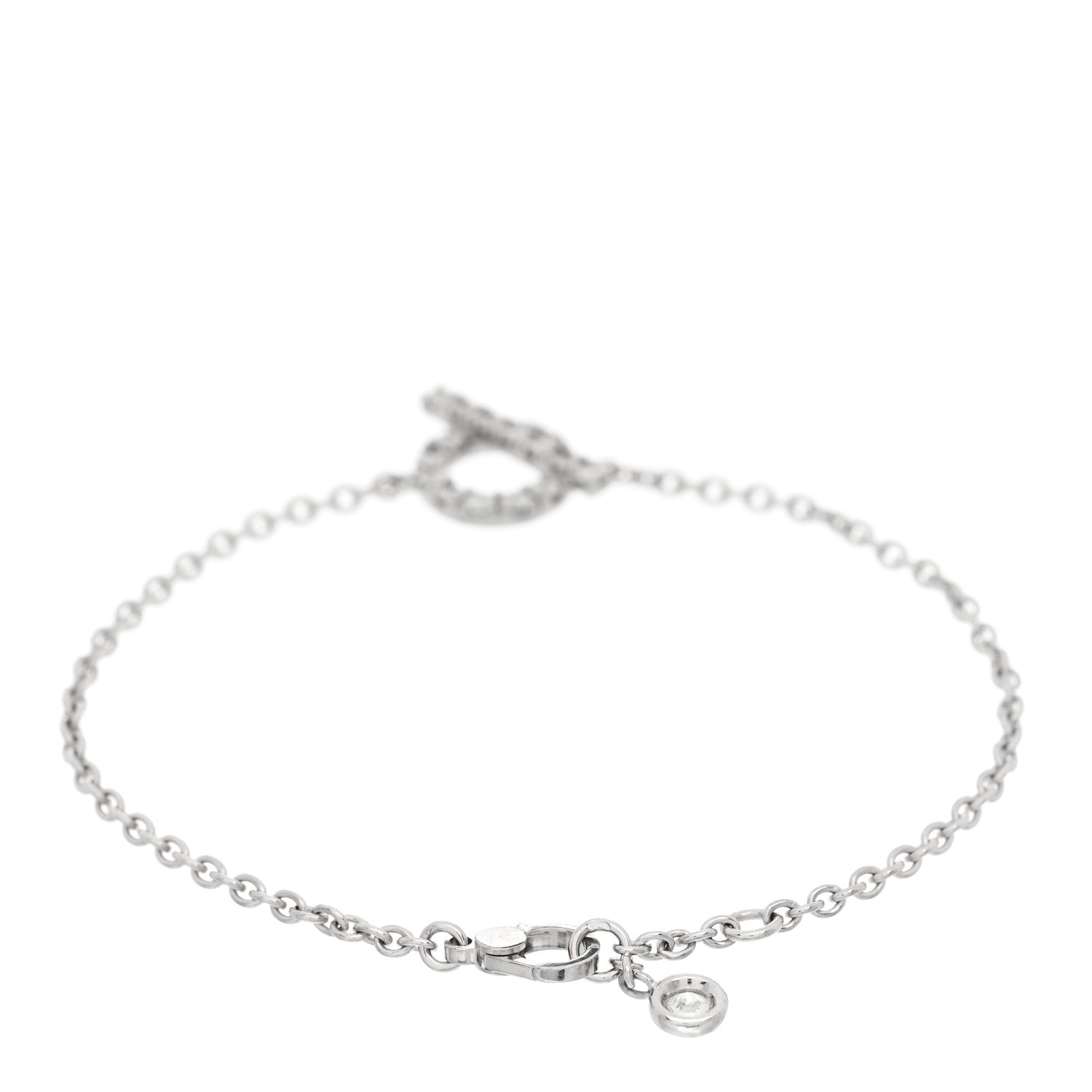 Hermes 18K White Gold Diamond Finesse Bracelet SH 2 of 4