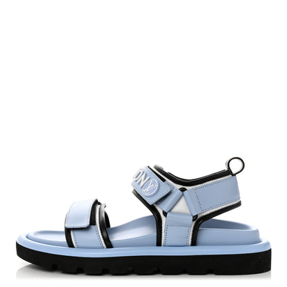 Louis Vuitton Calfskin Pool Pillow Flat Comfort Sandals 37 Blue 1 of 8