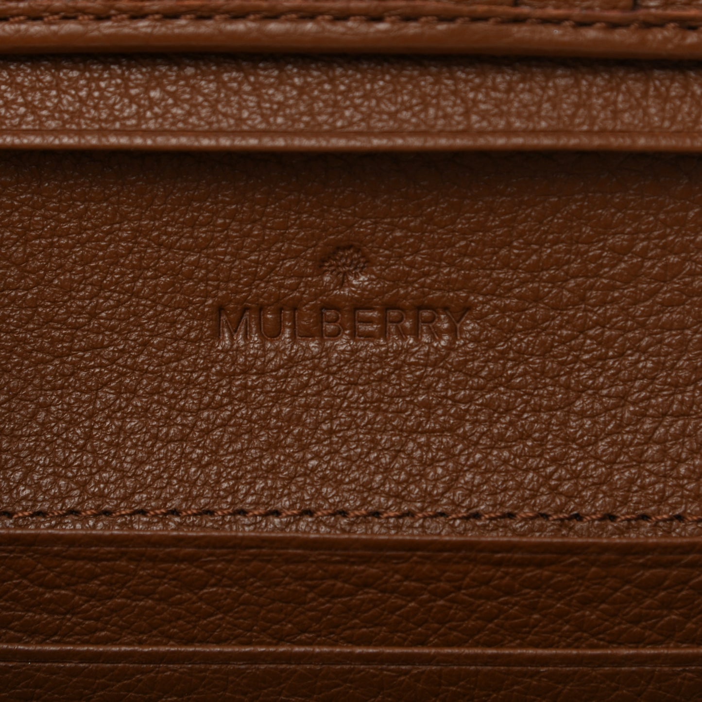 Glossy Goatskin French Purse Wallet Brown