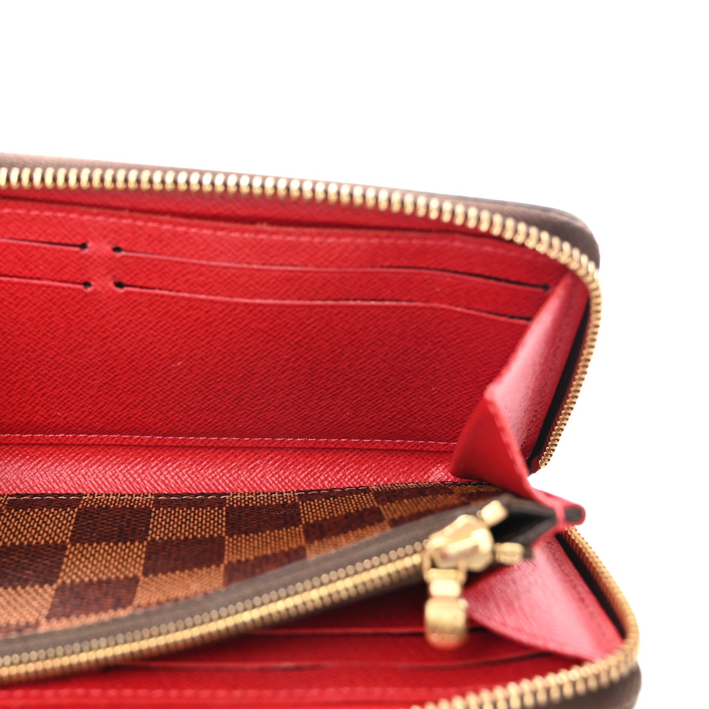 Damier Ebene Clemence Wallet Cherry