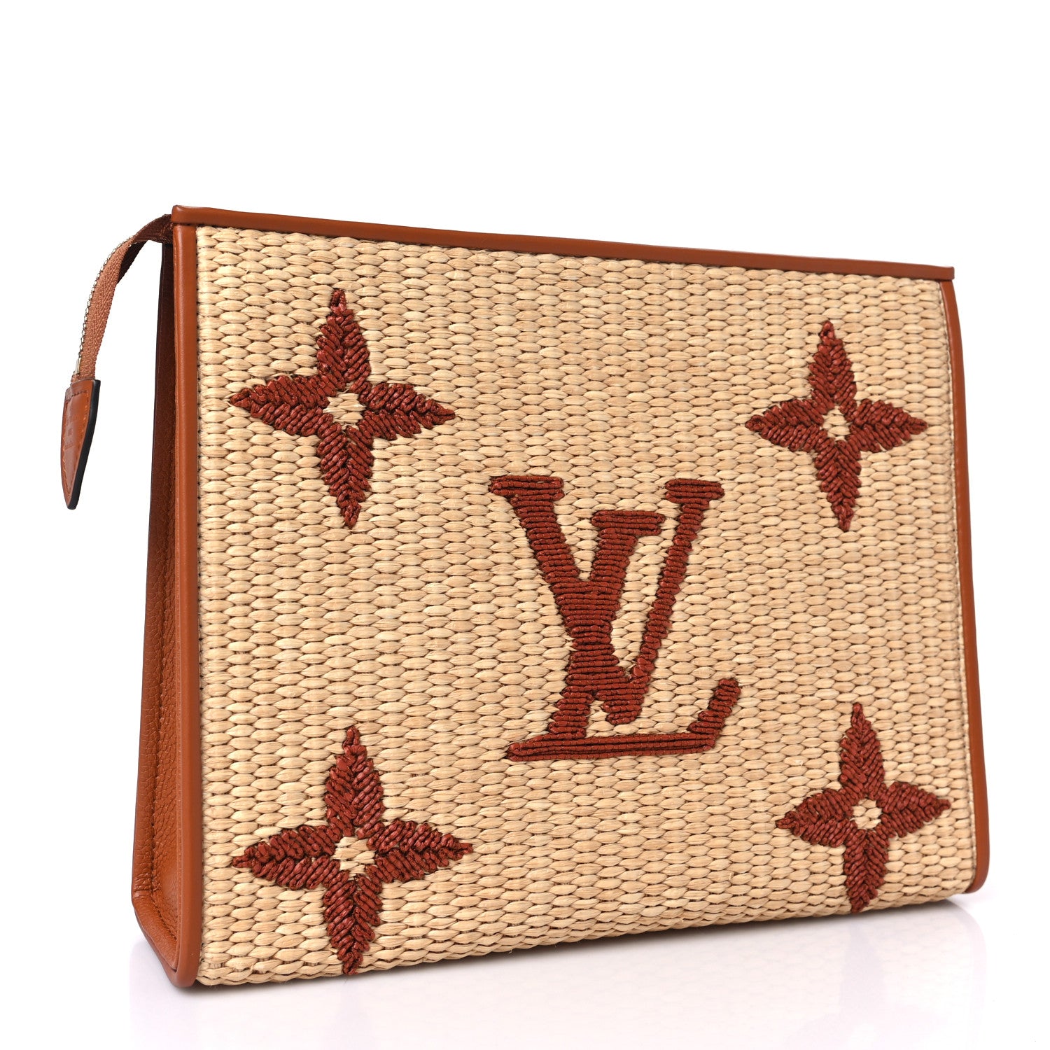 Louis Vuitton Raffia Monogram Giant Toiletry Pouch 26 Tan 3 of 9