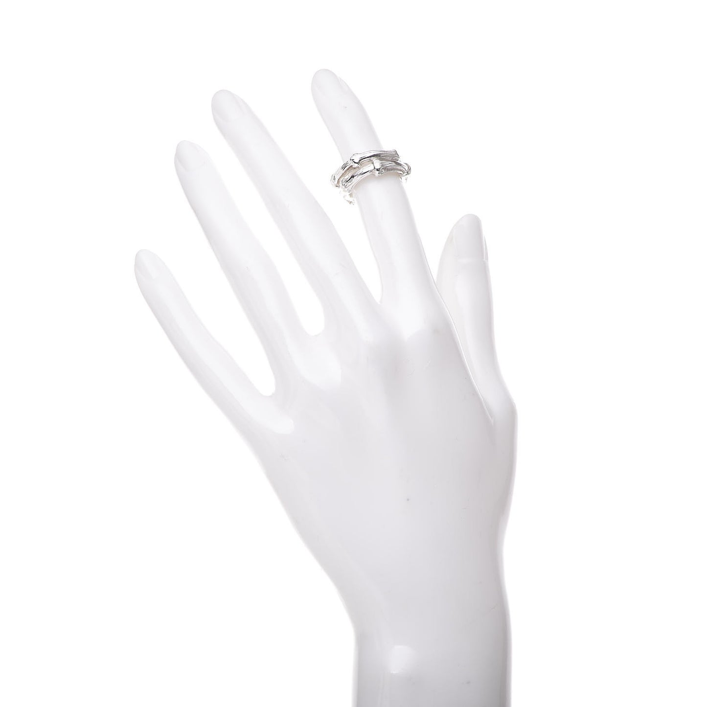 Sterling Silver Bamboo Set of 2 Stackable Rings 43 2.75