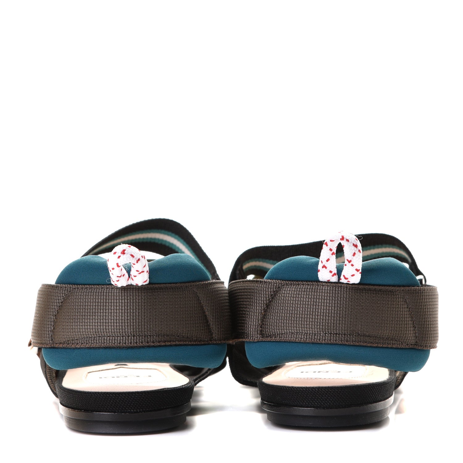 Fendi Technical Mesh Colibri Slingback Ballerina Flats 39 Green Multicolor 7 of 15