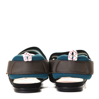 Fendi Technical Mesh Colibri Slingback Ballerina Flats 39 Green Multicolor 7 of 15