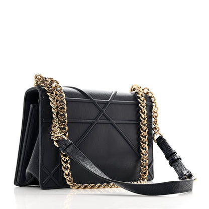 Christian Dior Grained Calfskin Medium Diorama Flap Bag Indigo Blue 2 of 10