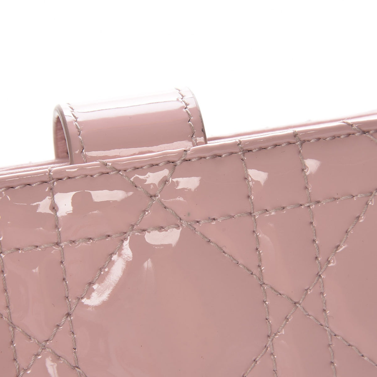 Christian Dior Patent Cannage Lady Dior 5-Gusset Card Holder Pink 9 of 15