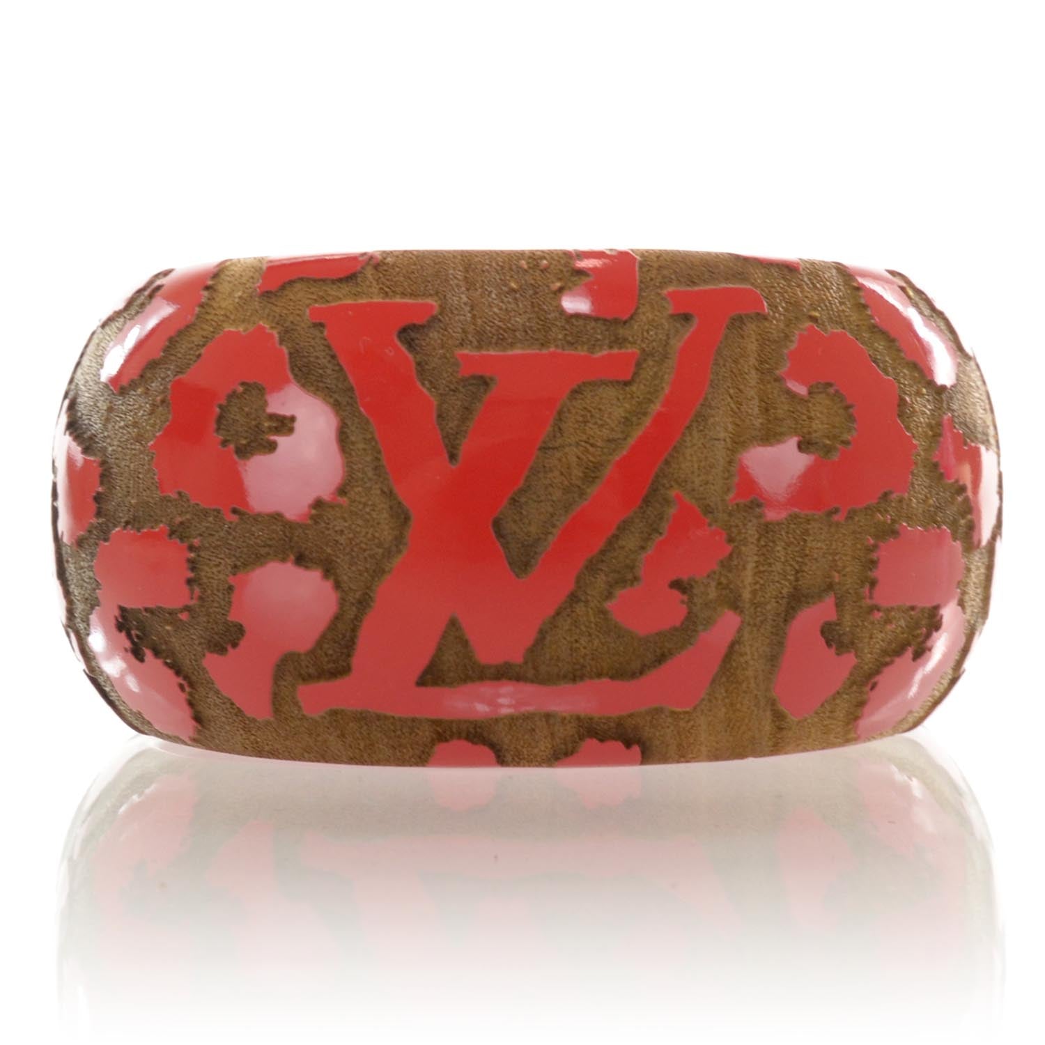 Louis Vuitton Leomonogram Wide Bracelet Red 1 of 3